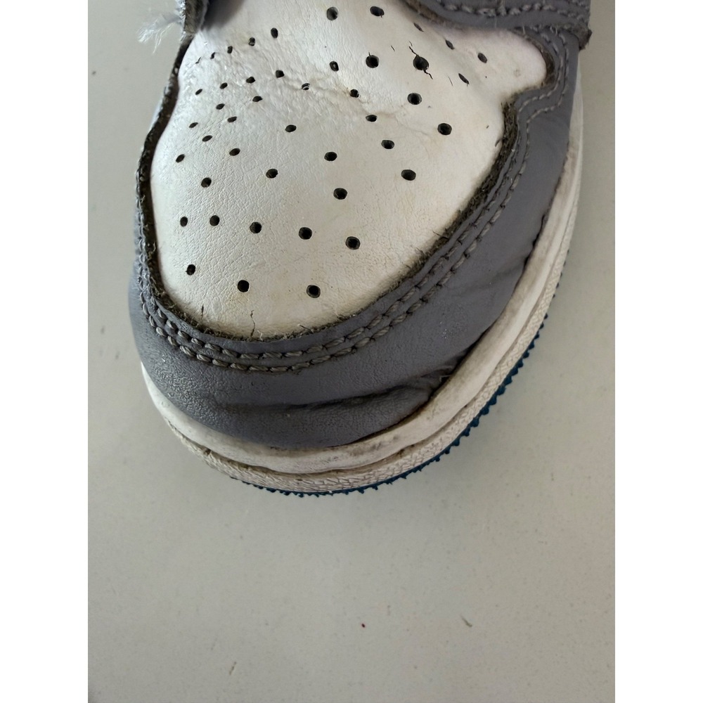 Nike‎ Air Jordan 1 - Mid Shoes DQ8423-014 True Blue Cement Gray - Size 4Y - Picture 3 of 8